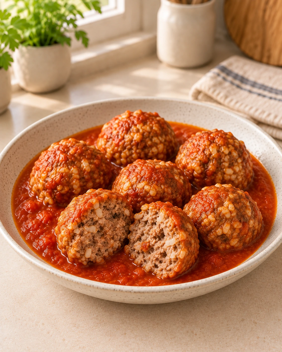 Мясные ёжики с рисом