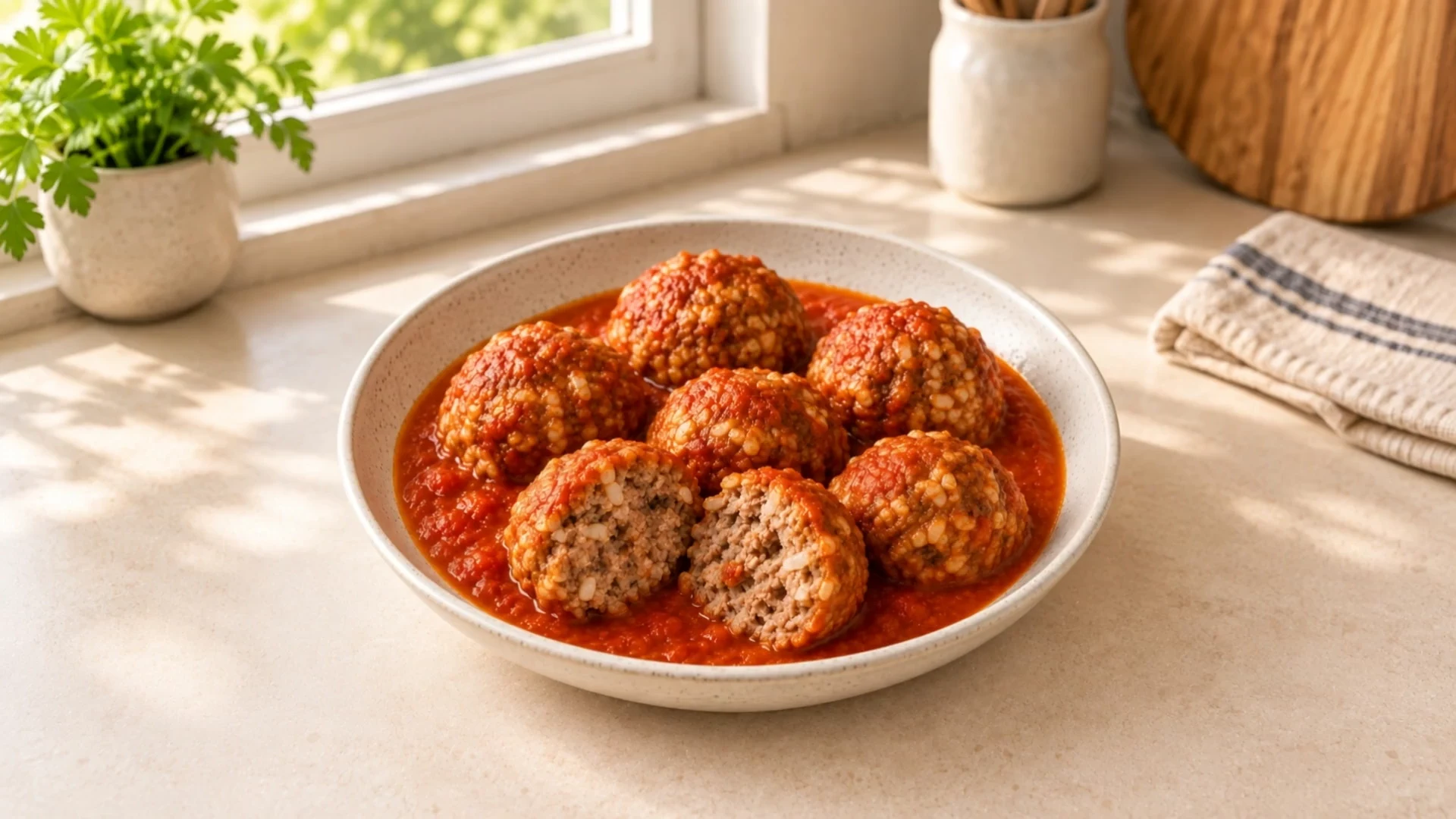 Мясные ёжики с рисом